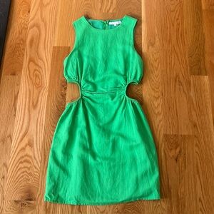 Olivaceous Green Cutout Dress Medium New with Tags